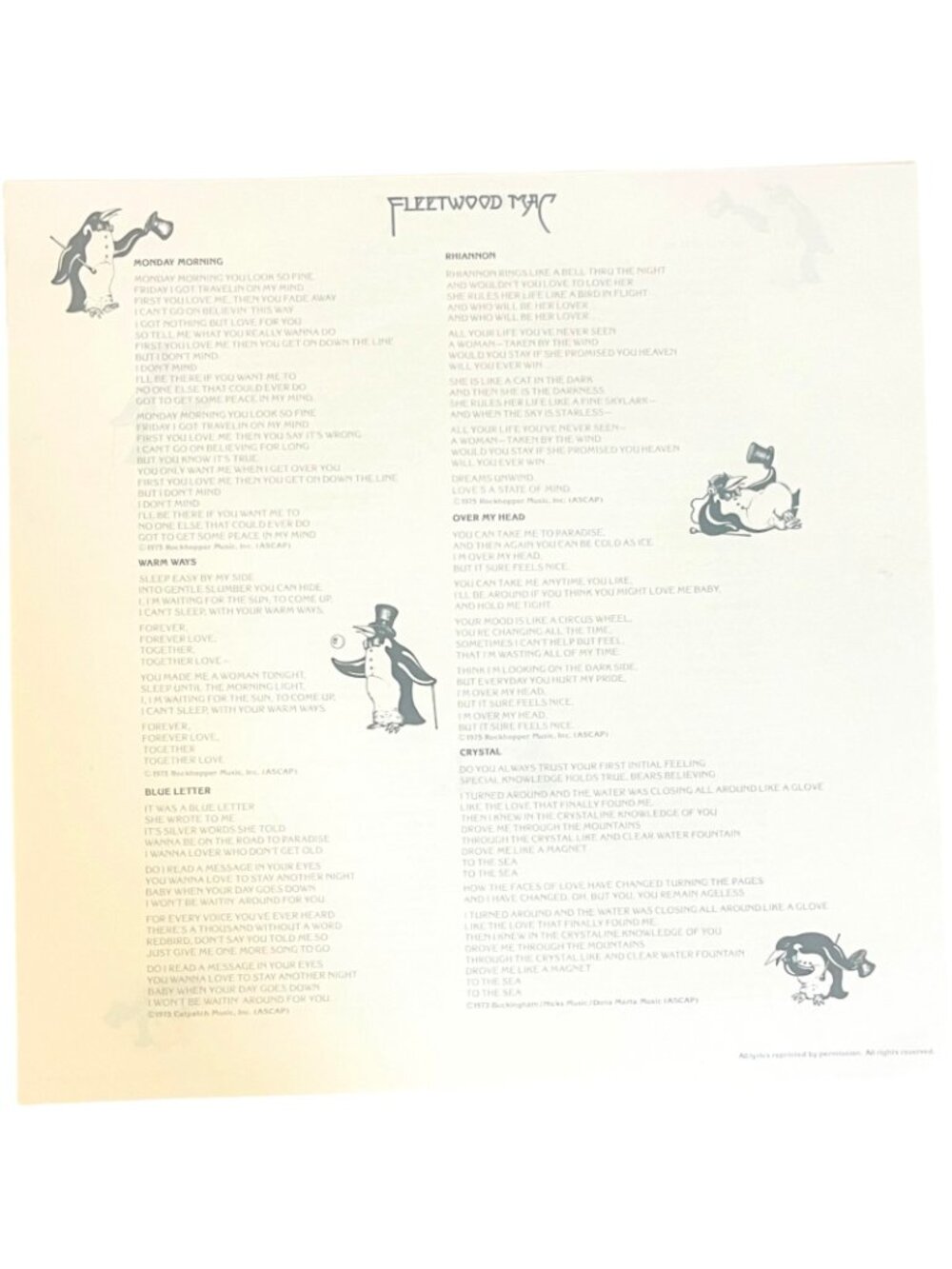 Fleetwood Mac - Self Titled Record LP 1977 Complete W/Original Lyric Sleeve - Picture 4 of 7